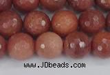 COP444 15.5 inches 10mm faceted round African blood jasper beads