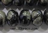 COP474 15.5 inches 15*20mm rondelle natural grey opal gemstone beads