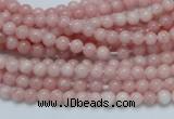 COP50 15.5 inches 4mm round natural pink opal gemstone beads