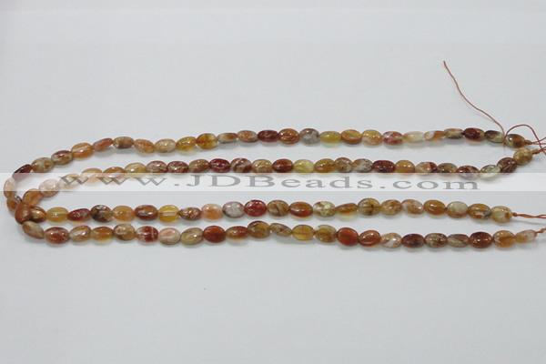 COP500 15.5 inches 6*8mm oval natural red opal gemstone beads