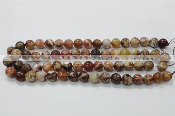 COP503 15.5 inches 12mm round natural red opal gemstone beads