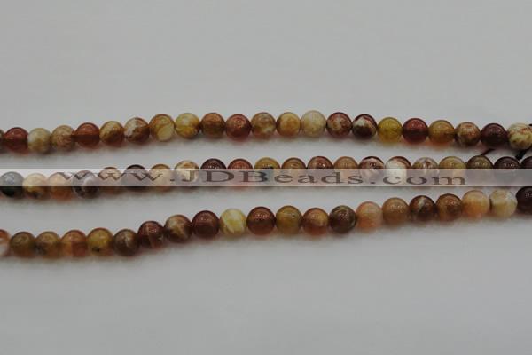 COP509 15.5 inches 6mm round natural red opal gemstone beads