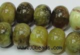 COP552 15.5 inches 15*20mm rondelle yellow & green natural opal beads