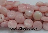 COP59 15.5 inches 6mm flat round natural pink opal gemstone beads