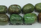 COP672 15.5 inches 12*16mm nuggets green opal gemstone beads