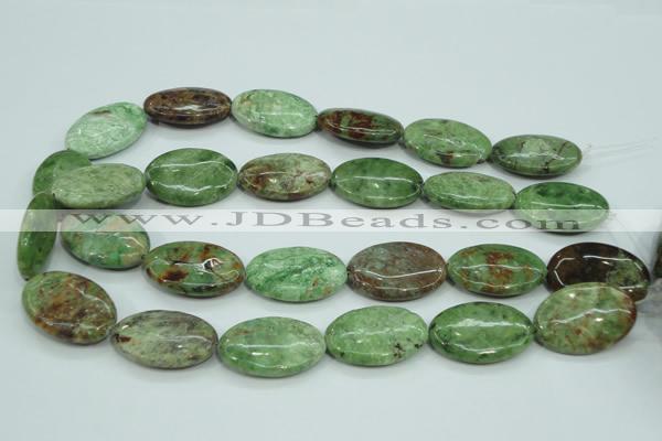 COP680 15.5 inches 20*30mm oval green opal gemstone beads