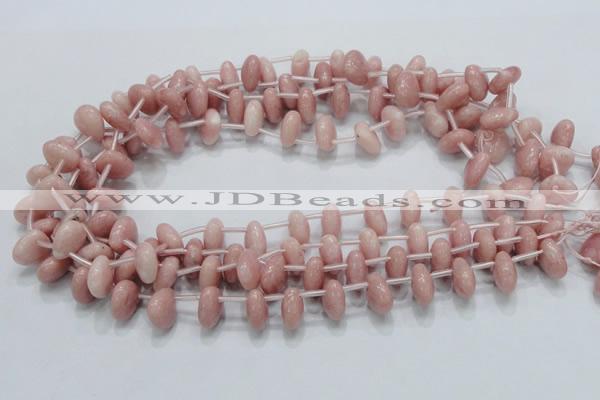 COP75 15.5 inches 13*13mm triangle natural pink opal gemstone beads