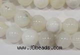 COP903 15.5 inches 12mm round natural white opal gemstone beads