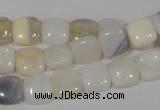 COP909 15.5 inches 10*10mm square natural white opal gemstone beads