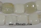 COP910 15.5 inches 14*14mm square natural white opal gemstone beads