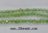 COQ10 16 inches 4mm faceted round dyed olive quartz beads wholesale