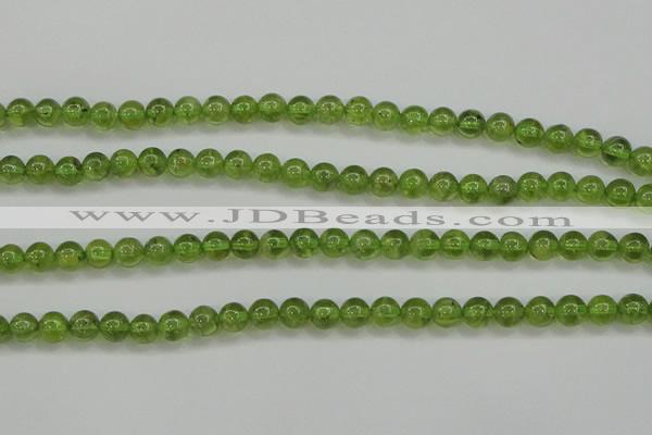 COQ203 15.5 inches 6mm - 7mm round natural olive quartz beads