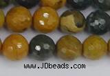 COS203 15.5 inches 10mm faceted round ocean jasper beads