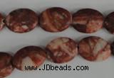 COV106 15.5 inches 12*16mm oval red mud jasper beads wholesale