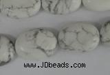 COV155 15.5 inches 15*20mm oval white howlite beads wholesale