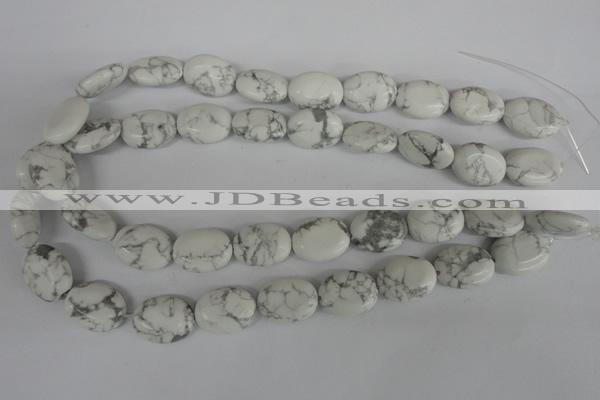 COV155 15.5 inches 15*20mm oval white howlite beads wholesale