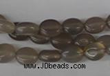 COV27 15.5 inches 8*10mm oval grey agate gemstone beads wholesale