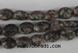 COV31 15.5 inches 8*10mm oval leopard skin jasper beads wholesale