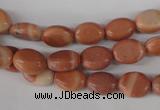 COV33 15.5 inches 8*10mm oval red mud jasper beads wholesale