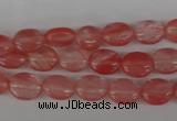 COV44 15.5 inches 8*10mm oval cherry quartz beads wholesale