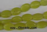 COV54 15.5 inches 8*12mm oval lemon jade gemstone beads wholesale