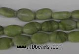 COV56 15.5 inches 8*12mm oval seaweed jade gemstone beads wholesale