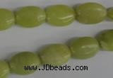 COV70 15.5 inches 10*14mm oval lemon jade beads wholesale