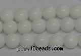 CPB04 15.5 inches 10mm round white porcelain beads wholesale