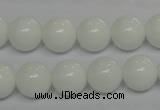 CPB05 15.5 inches 12mm round white porcelain beads wholesale