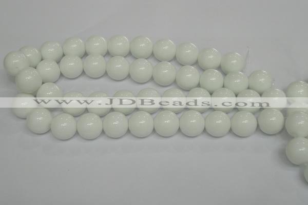 CPB08 15.5 inches 18mm round white porcelain beads wholesale