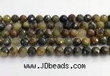 CPB1077 15.5 inches 8mm faceted round natural pietersite beads