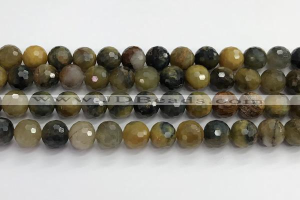 CPB1079 15.5 inches 12mm faceted round natural pietersite beads