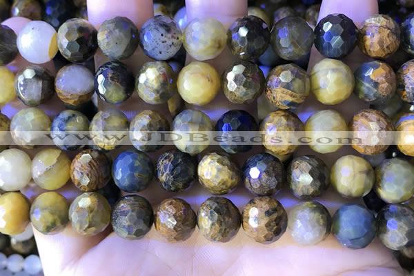 CPB1084 15.5 inches 12mm faceted round pietersite gemstone beads