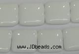 CPB115 15.5 inches 20*20mm square white porcelain beads wholesale