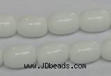 CPB12 15.5 inches 12*16mm drum white porcelain beads wholesale