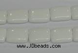 CPB121 15.5 inches 12*16mm rectangle white porcelain beads wholesale