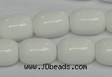 CPB15 15.5 inches 15*20mm drum white porcelain beads wholesale