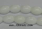 CPB17 15.5 inches 10*14mm rice white porcelain beads wholesale