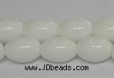 CPB19 15.5 inches 13*18mm rice white porcelain beads wholesale