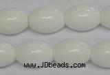 CPB20 15.5 inches 15*20mm rice white porcelain beads wholesale