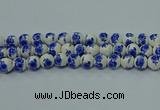 CPB541 15.5 inches 6mm round Painted porcelain beads