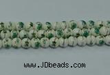 CPB582 15.5 inches 8mm round Painted porcelain beads