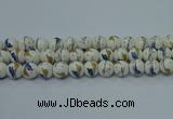 CPB591 15.5 inches 6mm round Painted porcelain beads