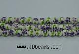 CPB621 15.5 inches 6mm round Painted porcelain beads