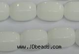 CPB68 15.5 inches 15*20mm drum white porcelain beads wholesale