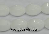 CPB71 15.5 inches 13*18mm rice white porcelain beads wholesale