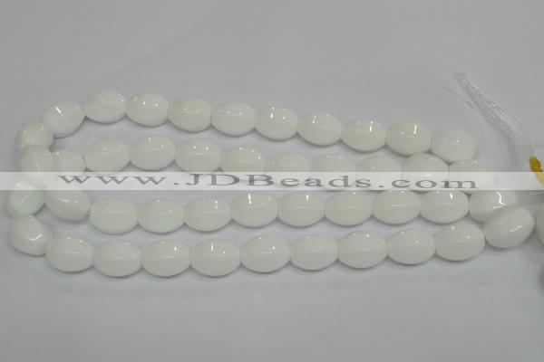 CPB71 15.5 inches 13*18mm rice white porcelain beads wholesale