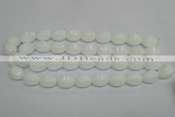 CPB72 15.5 inches 15*20mm rice white porcelain beads wholesale