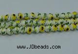 CPB731 15.5 inches 6mm round Painted porcelain beads