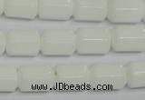 CPB75 15.5 inches 10*14mm column white porcelain beads wholesale